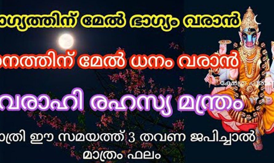 നമ്മുടെ നടക്കാത്ത ആഗ്രഹങ്ങൾ ജീവിതത്തിൽ നേടിത്തരുന്ന ഈ മന്ത്രം ആരും അറിയാതെ പോകരുത്.