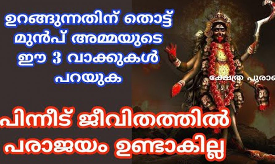 സർവ്വചരാചരങ്ങളുടെയും അമ്മയായ ഭദ്രകാളി ദേവിയുടെ അനുഗ്രഹങ്ങൾ നമുക്ക് നേടാം കണ്ടു നോക്കൂ.