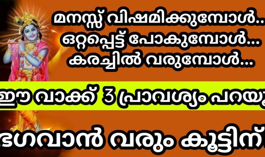 മനസ്സിനെ വേദനിപ്പിക്കുന്ന ഏതൊരു സങ്കടവും മാറാൻ ഈ മന്ത്രം ജപിച്ചാൽ മാത്രം മതി.