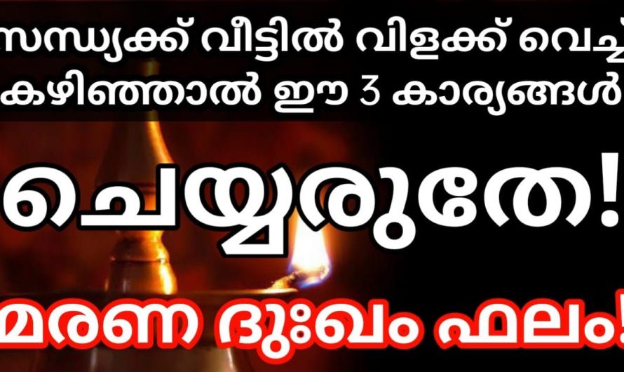 സന്ധ്യാസമയത്ത് വിളക്ക് കത്തിക്കുമ്പോൾ ഇത്തരം കാര്യങ്ങൾ ശ്രദ്ധിക്കാറുണ്ടോ ? കണ്ടു നോക്കൂ.