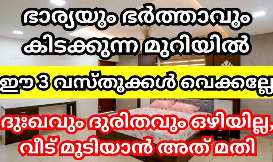 ഭാര്യയും ഭർത്താവും കിടക്കുന്ന കിടപ്പുമുറിയിൽ ഇത്തരം വസ്തുക്കൾ ഉണ്ടോ ? ഇവ വരുത്തി വയ്ക്കുന്ന ദോഷഫലങ്ങളെ ആരും നിസ്സാരമായി തള്ളിക്കളയരുതേ.