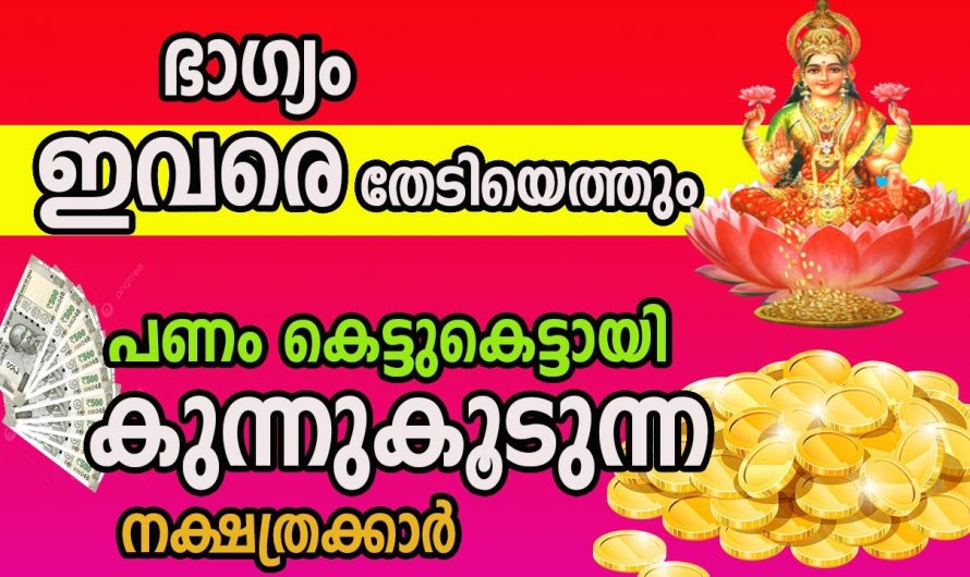 പണപ്പെട്ടി നിറഞ്ഞു തുളുമ്പുന്ന ഈ നക്ഷത്രക്കാർക്ക് ഭാഗ്യങ്ങൾ ഇരട്ടിയാണ്. ഇതാരും കാണാതെ പോകരുതേ.