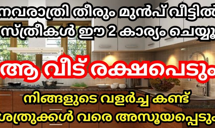 നവരാത്രി ദിനങ്ങളിൽ ദേവി സാന്നിധ്യം നമ്മുടെ വീടുകളിൽ നിറയാൻ ഇങ്ങനെ ചെയ്യൂ. ഇത്തരം കാര്യങ്ങൾ ആരും നിസ്സാരമായി കാണരുതേ.