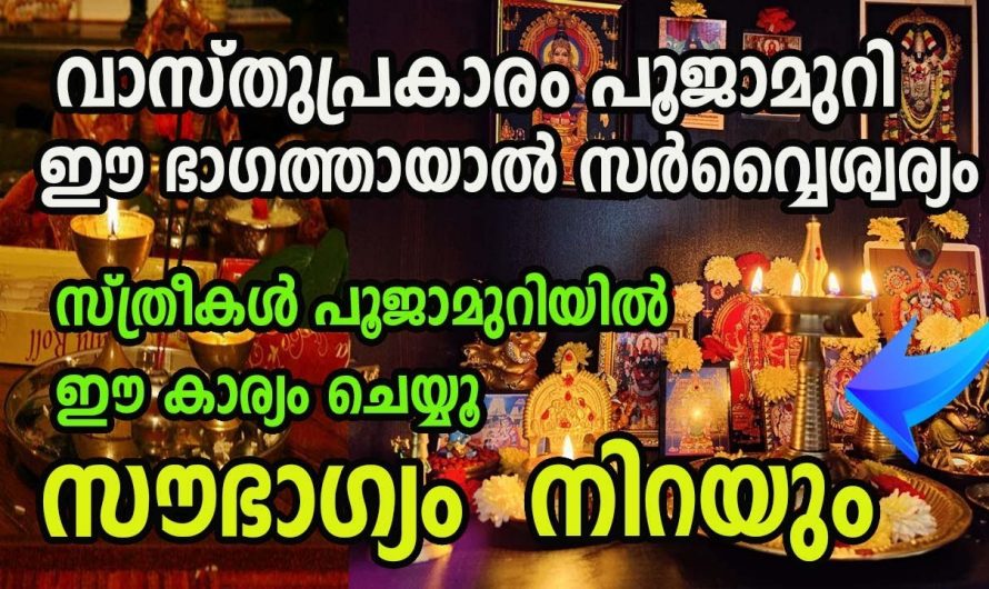 നിങ്ങളുടെ വീടുകളിൽ ഈ സ്ഥാനത്താണോ പൂജാമുറി ഉള്ളത് ? ഇത് തരുന്ന സൗഭാഗ്യങ്ങളെ ആരും അറിയാതെ പോകരുതേ.