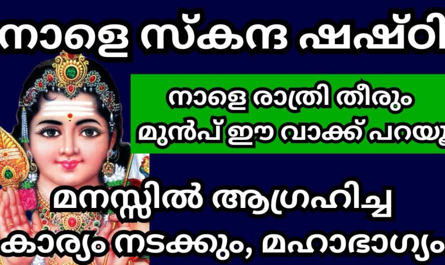 മനസ്സുകൊണ്ട് ആഗ്രഹിക്കുന്ന ഏതൊരു കാര്യവും നടക്കാൻ ഷഷ്ഠി ദിവസം ഇങ്ങനെ പ്രാർത്ഥിക്കൂ. ഇതാരും അറിയാതെ പോകല്ലേ.