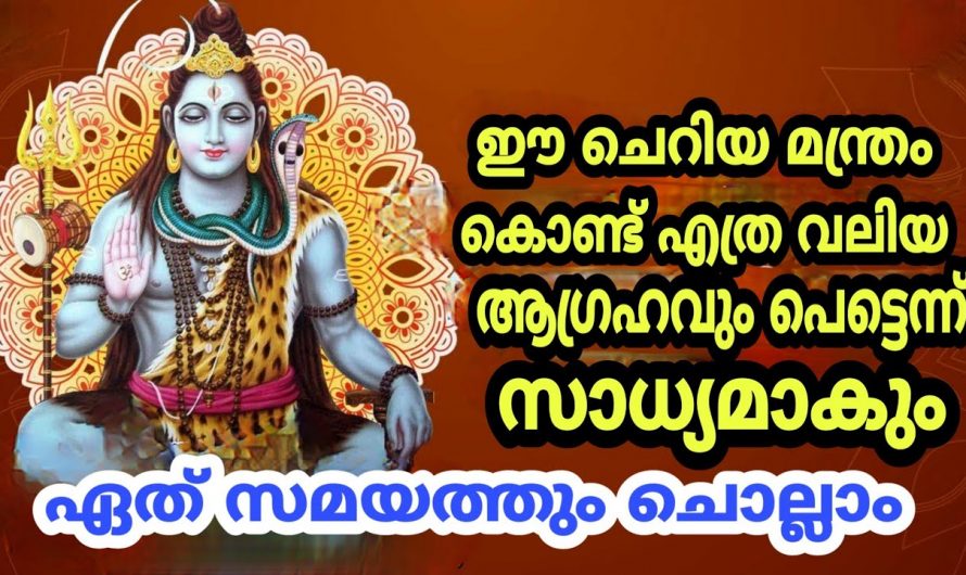 ആഗ്രഹിച്ചിട്ടും നടക്കാതെ പോയ എത്ര വലിയ കാര്യങ്ങളുo നടന്നു കിട്ടാൻ ഇതാ ഒരു അത്ഭുത മന്ത്രം. ഇതാരും കാണാതെ പോകരുതേ.