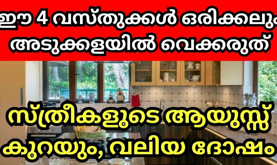 ഒരു കാരണവശാലും അടുക്കളയിൽ വയ്ക്കാൻ പാടില്ലാത്ത ഇത്തരം കാര്യങ്ങളെക്കുറിച്ച് ഇതുവരെയും അറിയാതെ പോയല്ലോ ഈശ്വരാ.