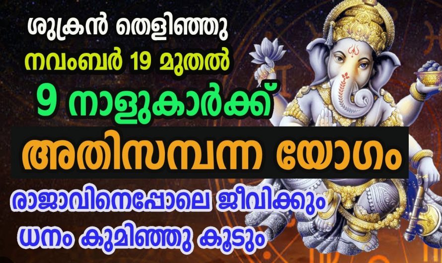 ഉയർച്ചയാലും നേട്ടങ്ങളാലും ജീവിതത്തിൽ രക്ഷ പ്രാപിക്കാൻ പോകുന്ന ഈ നക്ഷത്രക്കാരെ കുറിച്ച് ആരും അറിയാതെ പോകരുതേ.