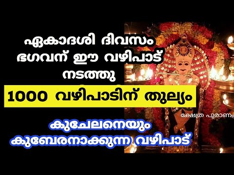 ഏകാദശി ദിവസം ഇരട്ടിഫലം നമുക്ക് പ്രധാനം ചെയ്യുന്ന  ഇത്തരം വഴിപാടുകളെ കുറിച്ച് ആരും അറിയാതെ പോകരുതേ.