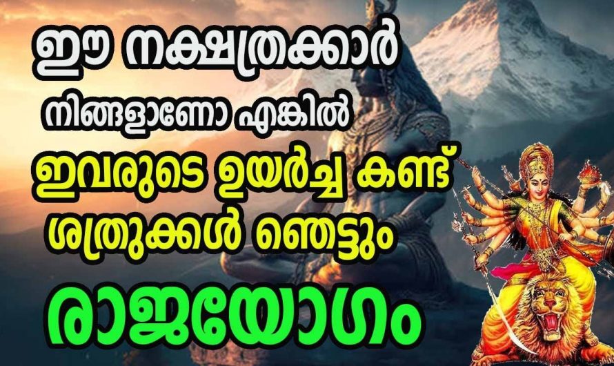 ഈശ്വരകൃപയാൽ ജീവിതത്തിൽ ഉയരുന്ന നക്ഷത്രക്കാരെ ഇതുവരെയും അറിയാതെ പോയല്ലോ. കണ്ടു നോക്കൂ.