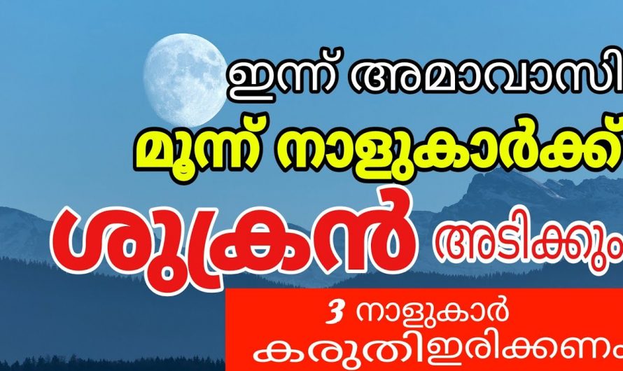 അമാവാസി ദിവസം മുതൽ 3 ദിവസത്തേക്ക് അല്പം കരുതിയിരിക്കേണ്ട നക്ഷത്രക്കാരെ അറിയാതെ പോകല്ലേ.