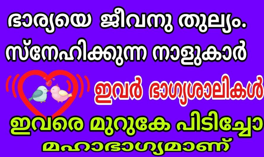 ജീവനുതുല്യം ഭാര്യയെ സ്നേഹിക്കുന്ന പുരുഷ നക്ഷത്രക്കാരെ ഒരു കാരണം കൊണ്ടും അറിയാതിരിക്കരുതേ.