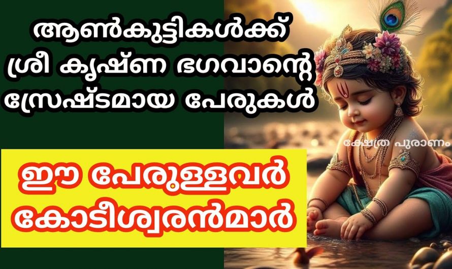 മക്കൾക്ക് ഇടാൻ പറ്റിയ ശ്രീകൃഷ്ണ ഭഗവാന്റെ ഇത്തരം പേരുകൾ ഇതുവരെയും അറിയാതെ പോയല്ലോ.