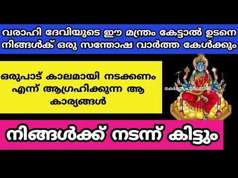 അതീവ രഹസ്യമായ ഈ വരാഹി മന്ത്രത്തെക്കുറിച്ച് ഇതുവരെയും അറിയാതെ പോയല്ലോ ഈശ്വരാ.