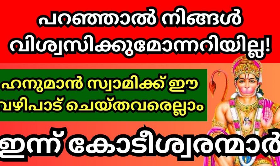 ജീവിതത്തിൽ എന്തും നേടിയെടുക്കാൻ ഹനുമാൻ സ്വാമിക്ക് ഈ വഴിപാട് അർപ്പിക്കൂ. ഇതാരും തിരിച്ചറിയാതെ പോകല്ലേ.