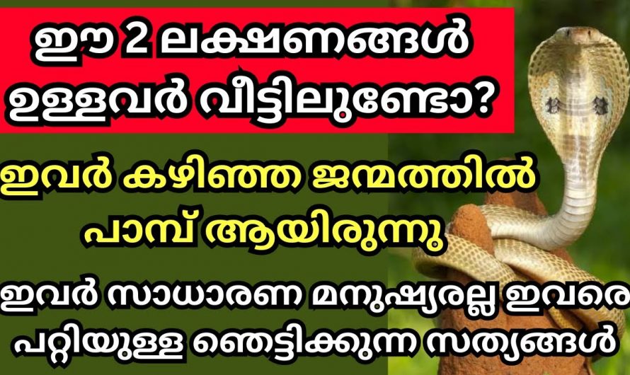 പൂർവ്വ ജന്മത്തിൽ പാമ്പായി ഈ ജന്മത്തിൽ മനുഷ്യനായി മാറുന്ന വ്യക്തികളിലെ സവിശേഷതകളെ ആരും അറിയാതിരിക്കല്ലേ.