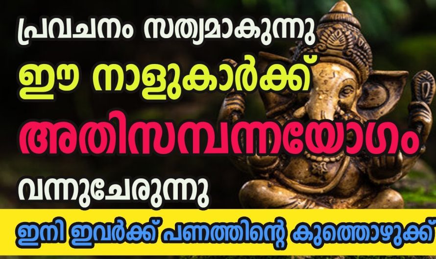 പ്രവചനം എല്ലാം ഇനി സത്യമാകാൻ പോകുന്നു ഈ നക്ഷത്രക്കാരുടെ ജീവിതത്തിൽ ഇനി മഹാഭാഗ്യത്തിന്റെ സമയം.