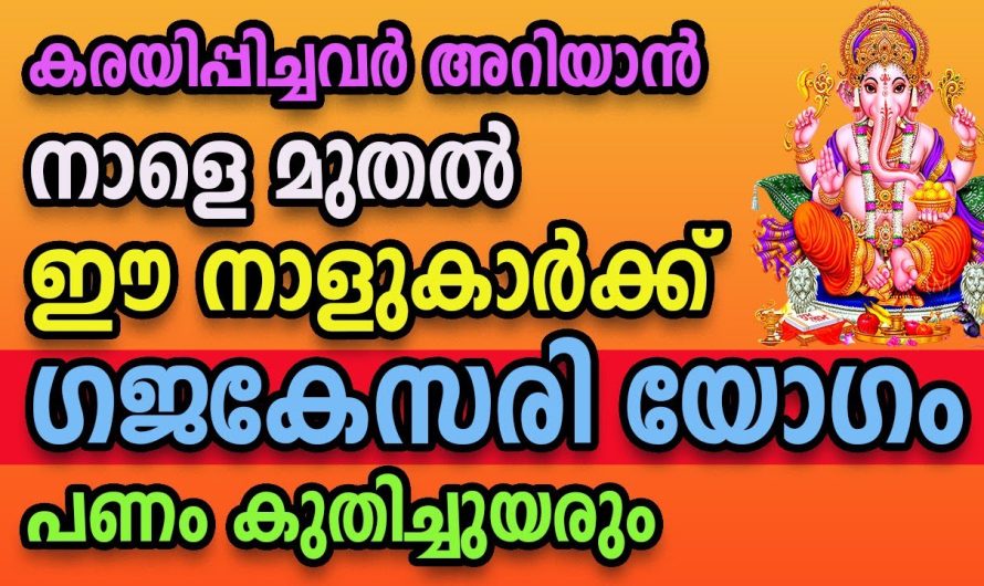 ഗണപതി ഭഗവാന്റെ അനുഗ്രഹത്താൽ ഈ നാളുകാർക്ക് ഇനി ഗജകേസരി യോഗം.