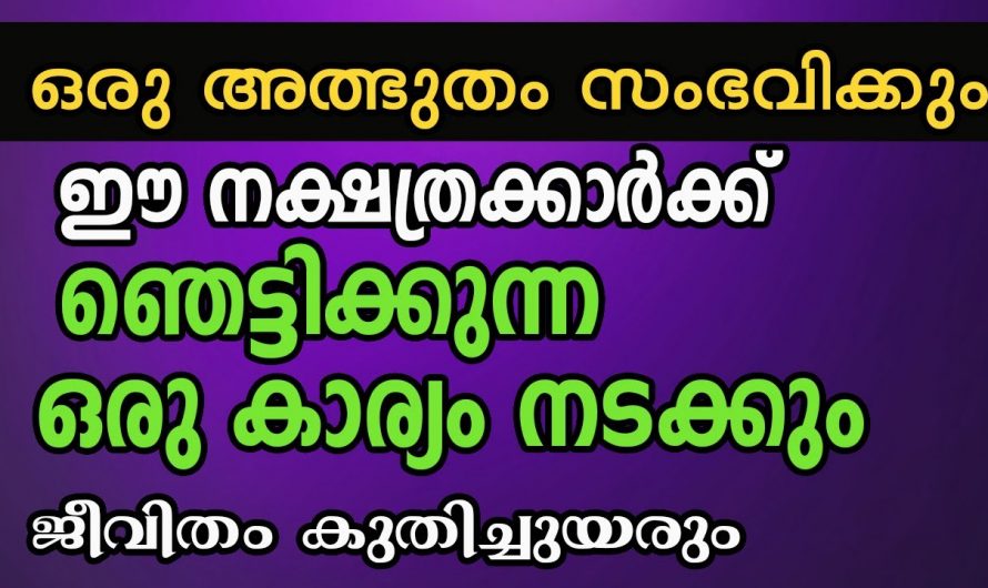 ഒന്നുമില്ലായ്മയിൽ നിന്നും ഇവർ പോകുന്നത് വലിയ ഉയരങ്ങളിലേക്ക്. ഈ നക്ഷത്രക്കാർക്ക് ഇനി സൗഭാഗ്യത്തിന്റെ നാളുകൾ.