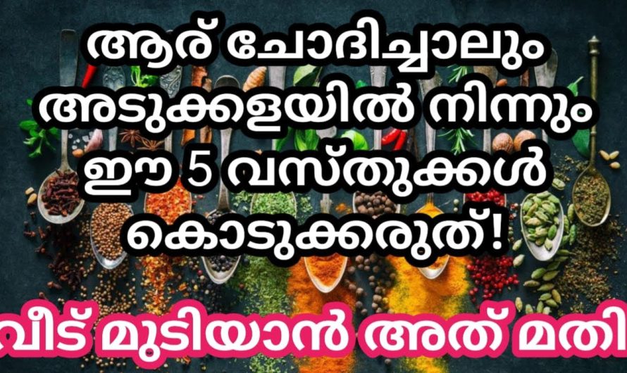 ഇനി ആരൊക്കെ ചോദിച്ചാലും അടുക്കളയിൽ നിന്ന് ഈ വസ്തുക്കൾ കൊടുക്കരുത്. നിങ്ങളുടെ ഐശ്വര്യം അതോടെ പോകും.