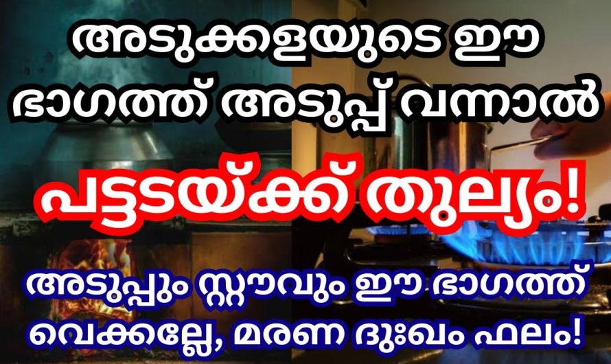 വീട്ടിൽ അടുക്കള ഈ ഭാഗത്താണെങ്കിൽ അത് പട്ടടയ്ക്ക് തുല്യമാണ്. ഈ ഭാഗത്ത് വയ്ക്കു.