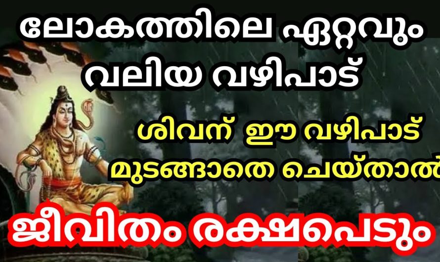 ശിവഭഗവാന് നടത്തേണ്ട പ്രധാന വഴിപാട്. ഇങ്ങനെ ചെയ്താൽ ജീവിതം രക്ഷപ്പെടും.